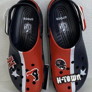 Crocs Classic Houston Texans Clogs Men’s 13 Red/Blue